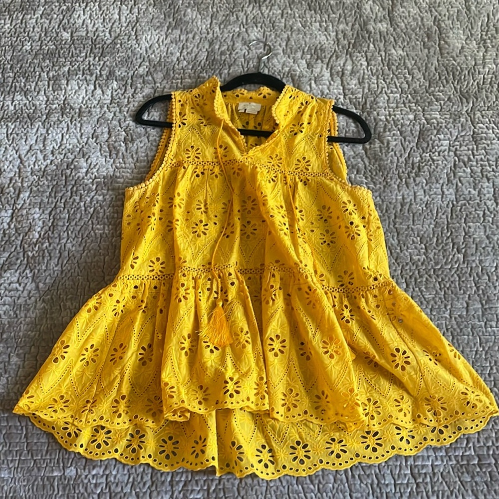 Kate Spade Laser Cut Floral Tank Top Blouse